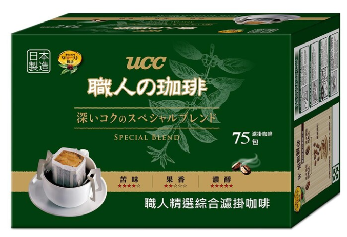 UCC  職人精選 濾掛式 咖啡  7公克 X 75入 
