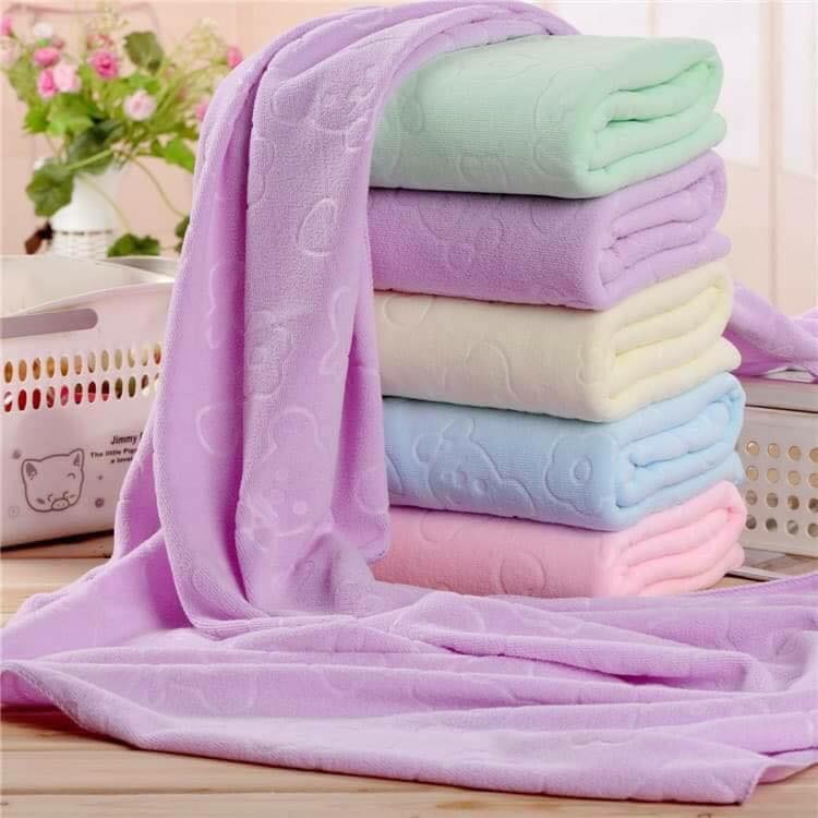 [一組六條]三秒快速乾大浴巾 吸水浴巾 大毛巾 多色快乾浴巾 紫色Quick-drying Purple Bath Towel, Water Absorbent, Large towel, For Body&Hair, Comfortable, Soft
