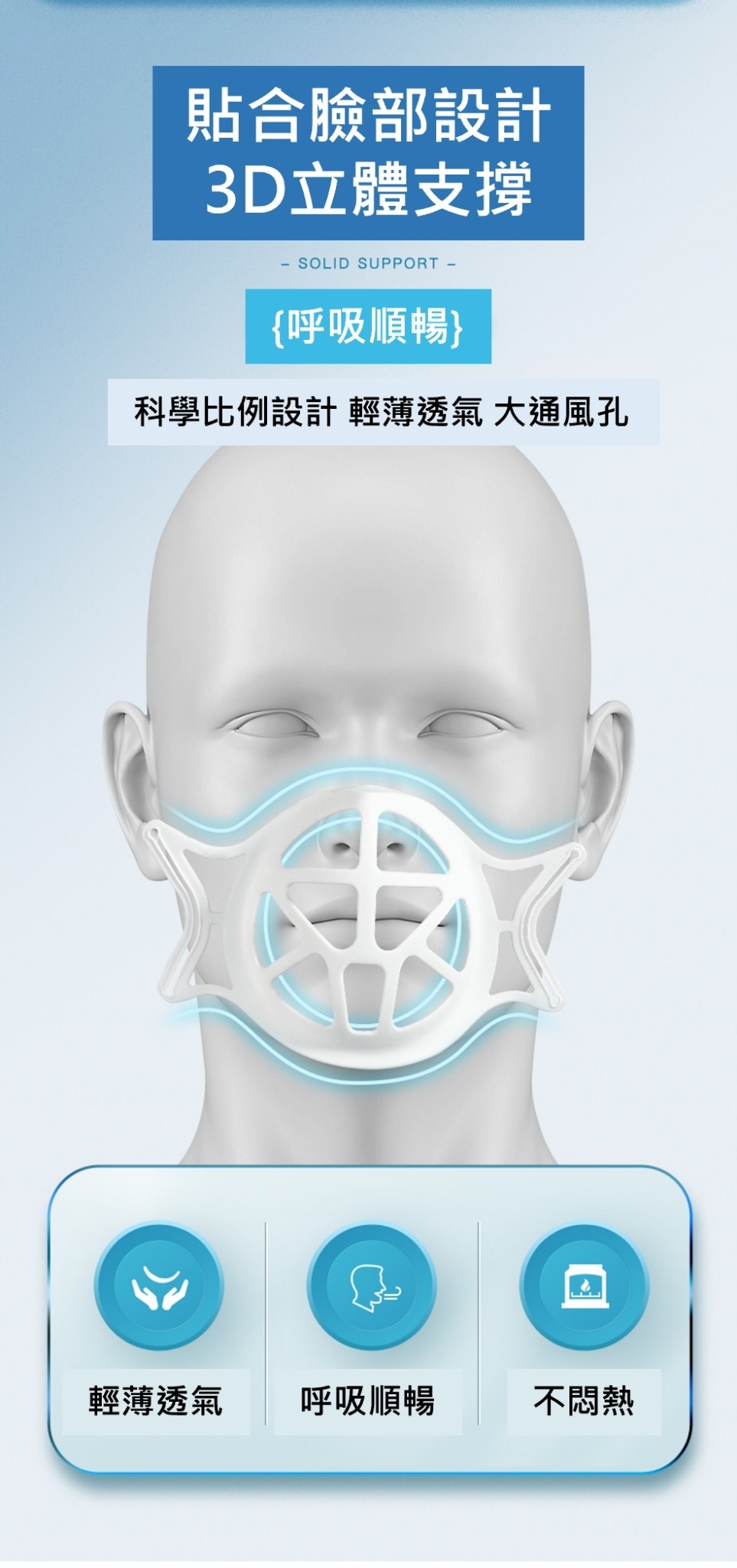 口罩 防悶  神器 支架  防疫 不黏口鼻 分離器 外出 出遊 水上活動