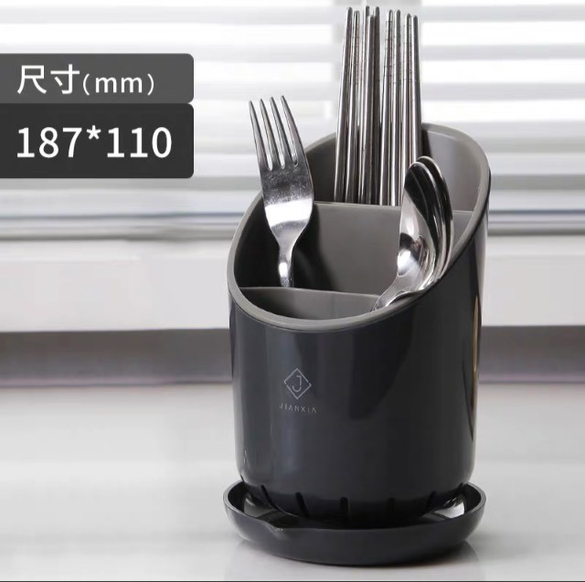  置物架 自動瀝水 多功能 放餐具 收纳盒 廚房 桶装 勺子  叉子 湯匙 刀子 筷子