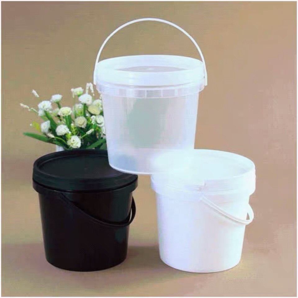 可愛透明三色小水桶 Cute Three-color Small Bucket, Transparent & Black & White, High Texture, Durable, Cute, Daily Helper,
