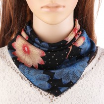韓版印花時尚薄款絲巾 圍脖 三角巾 領巾 氣質 甜美 女 絲巾 圍巾 頭巾 脖圍 領巾 手帕
