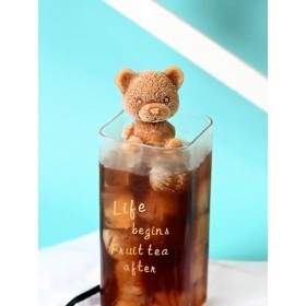 網红小熊冰塊模具 抖音同款 咖啡 飲料 奶茶 立體 小熊 [5隻]