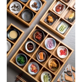 [加購圓盤] [日本懷石料理] 日式九宮格專用圓盤 一組9個 日式花瓷 花色隨機