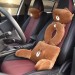 熊大汽車椅套/汽車靠墊三件組Brown Car Seat Cover/Car Cushion( three-piece set)Comfortable, Supprotive, Easy To Clean, For Long-distance Driving